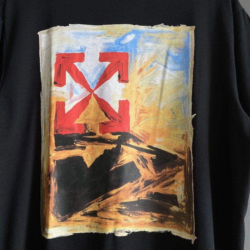 世界中で大人気♪オフホワイト グラフィティ アローロゴTシャツ コピー ofu86647